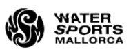Logotipo de Water Sports Mallorca en blanco y negro.