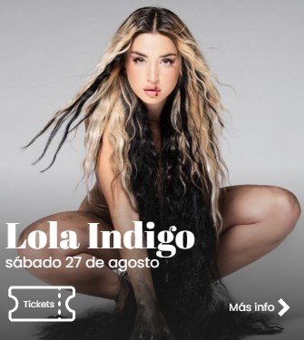 Un cartel de Lola Indigo muestra a una mujer con cabello largo.